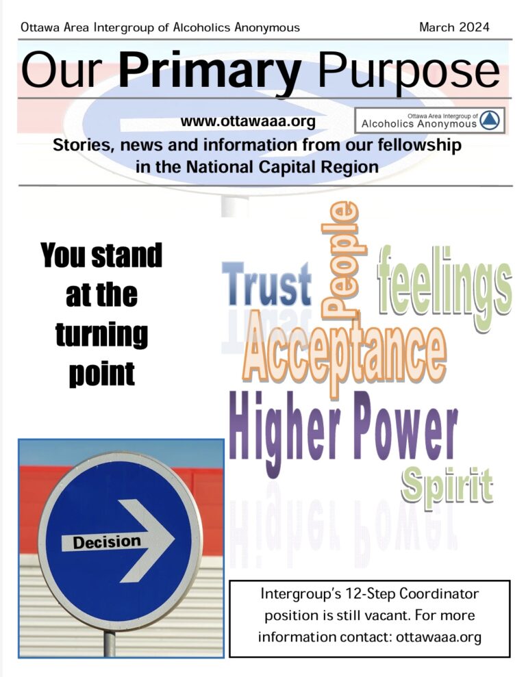 Our Primary Purpose March 2024 Ottawa Area Intergroup